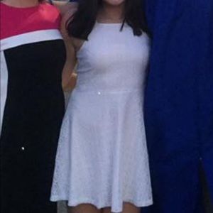 White Lace Dress with Halter Top